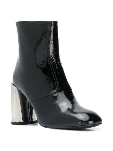 PREMIATA PREMIATA METALLIC HEEL ANKLE BOOTS - BLACK