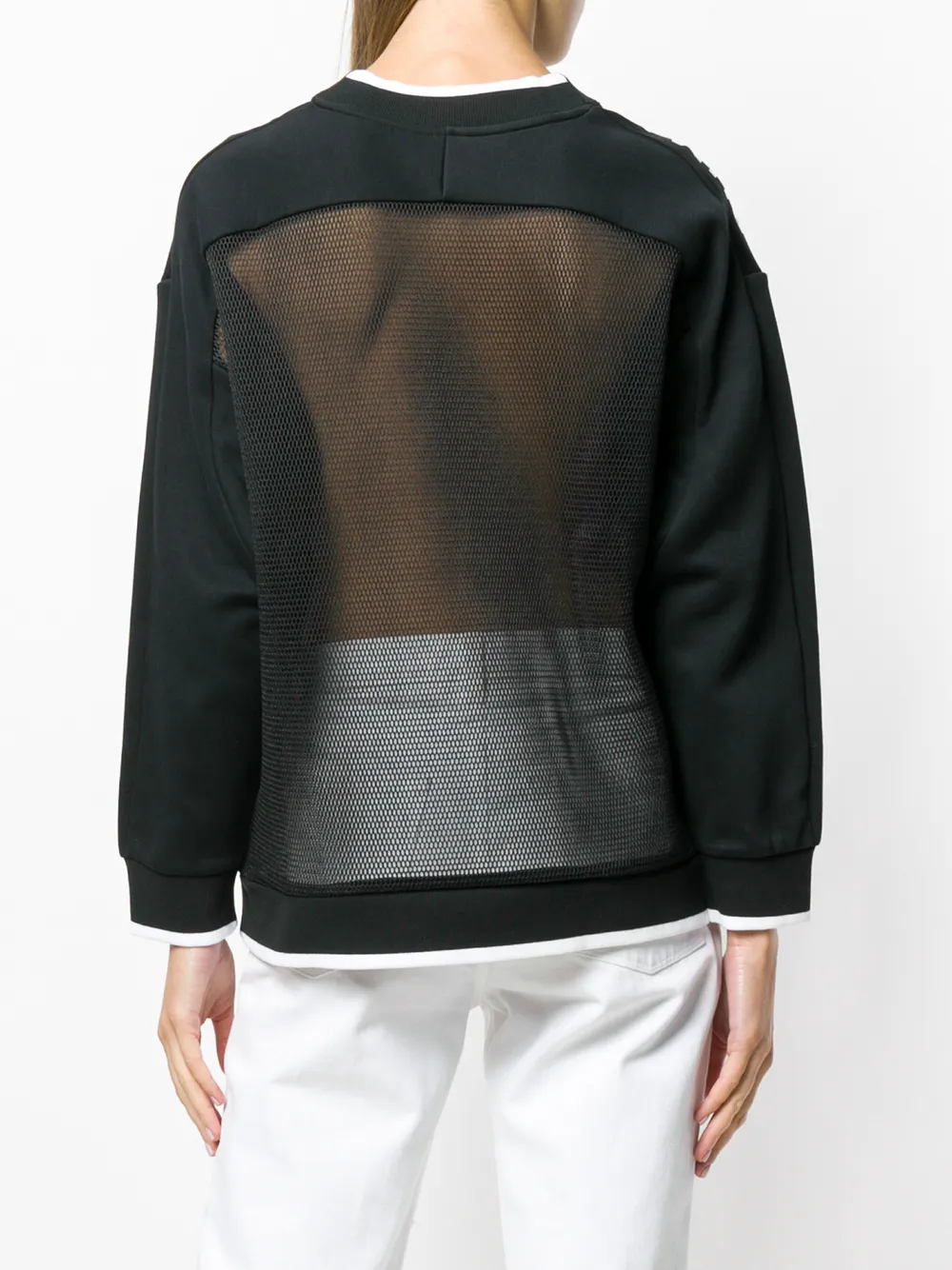 PUMA Chase Crew sweater met mesh vlak Zwart