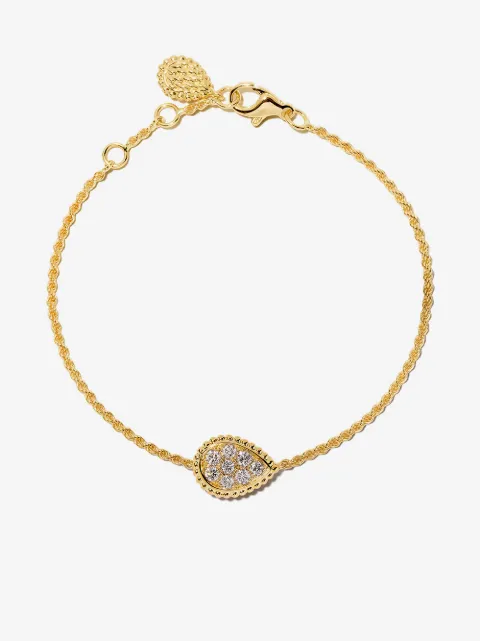 Boucheron 18kt yellow gold Serpent Bohème diamond S motif bracelet