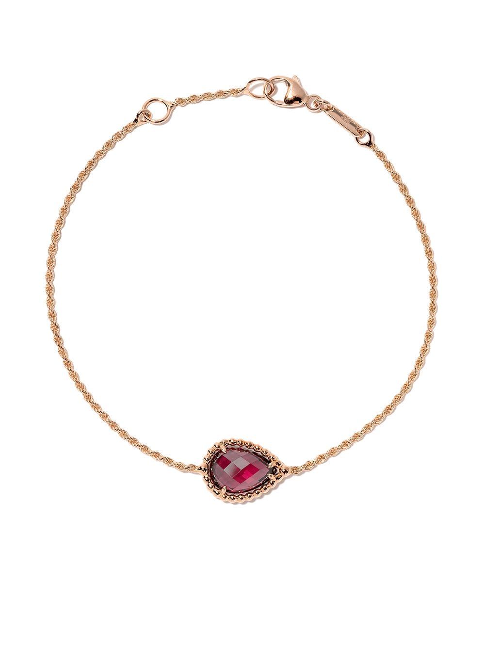 BOUCHERON 18KT ROSE GOLD SERPENT BOHÈME RHODOLITE S MOTIF BRACELET