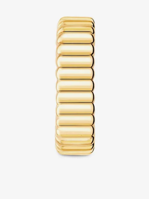 Boucheron 18kt yellow gold Quatre Grosgrain single hoop earring