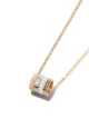 Boucheron 18kt white, yellow and rose gold Quatre Mini Ring pendant necklace