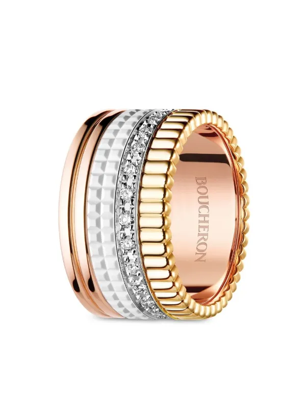 Boucheron キャトル ホワイト ダイヤモンド リング L 18Kゴールド