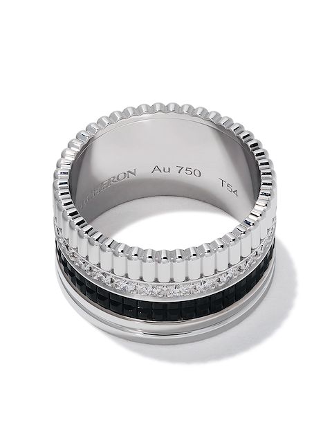 Boucheron 18kt white gold Quatre Black diamond large ring