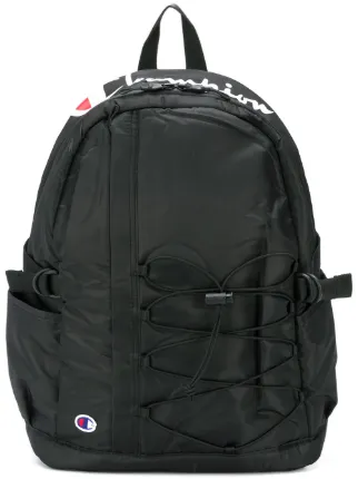 champion black script logo backpack