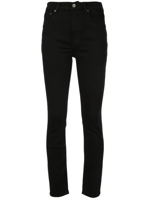 Reformation skinny jeans con tiro alto