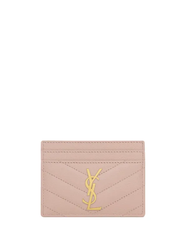 Saint Laurent Monogram Leather Card Holder