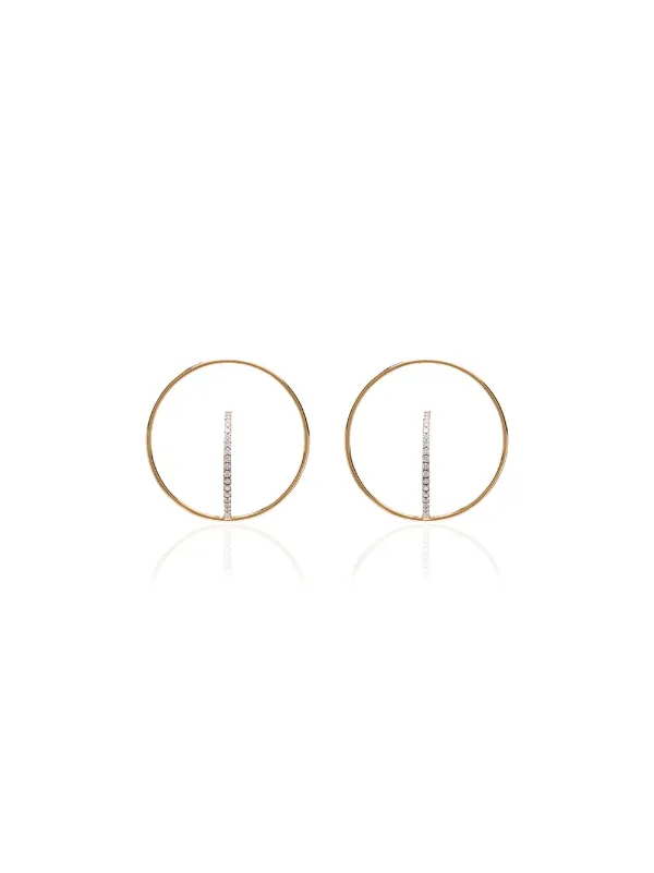 Charlotte Chesnais Saturn フープピアス（片耳） Charlotte Chesnais Saturn ダイヤモンド ピアス 18Kゴールド 通販