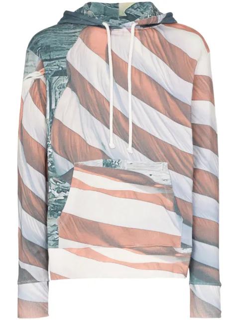 424 sudadera con capucha y estampado de bandera estadounidense