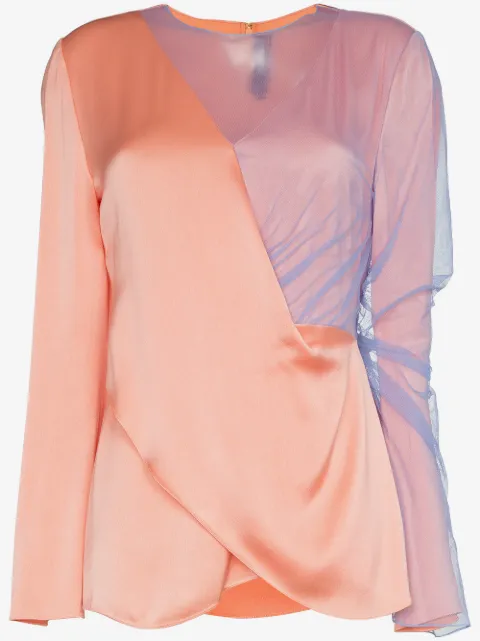 Sies Marjan bari asymmetric tulle top
