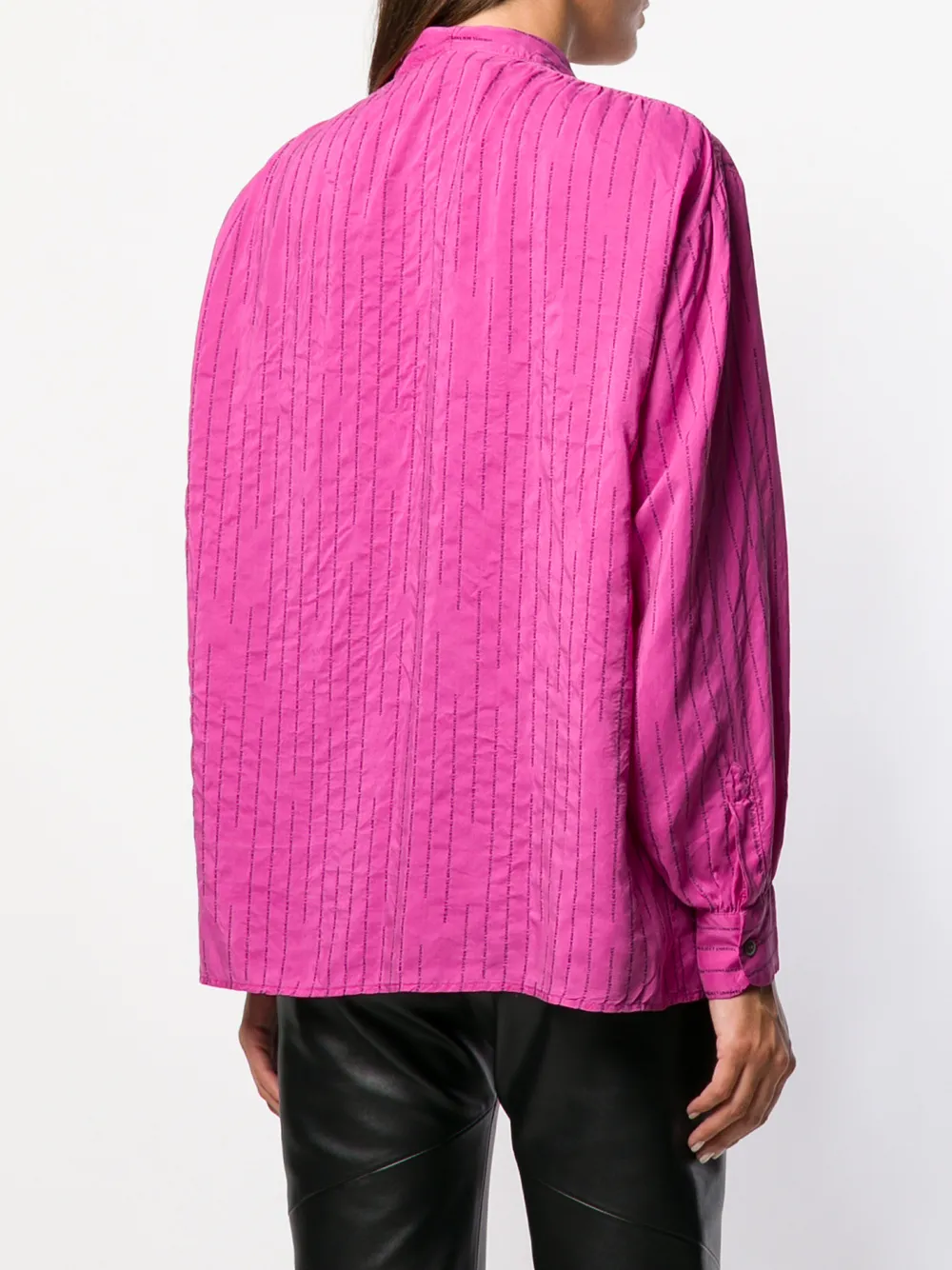 UNRAVEL PROJECT gestreepte blouse met strikje Roze