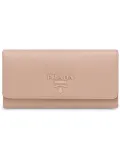 Prada logo-plaque folding wallet - Pink