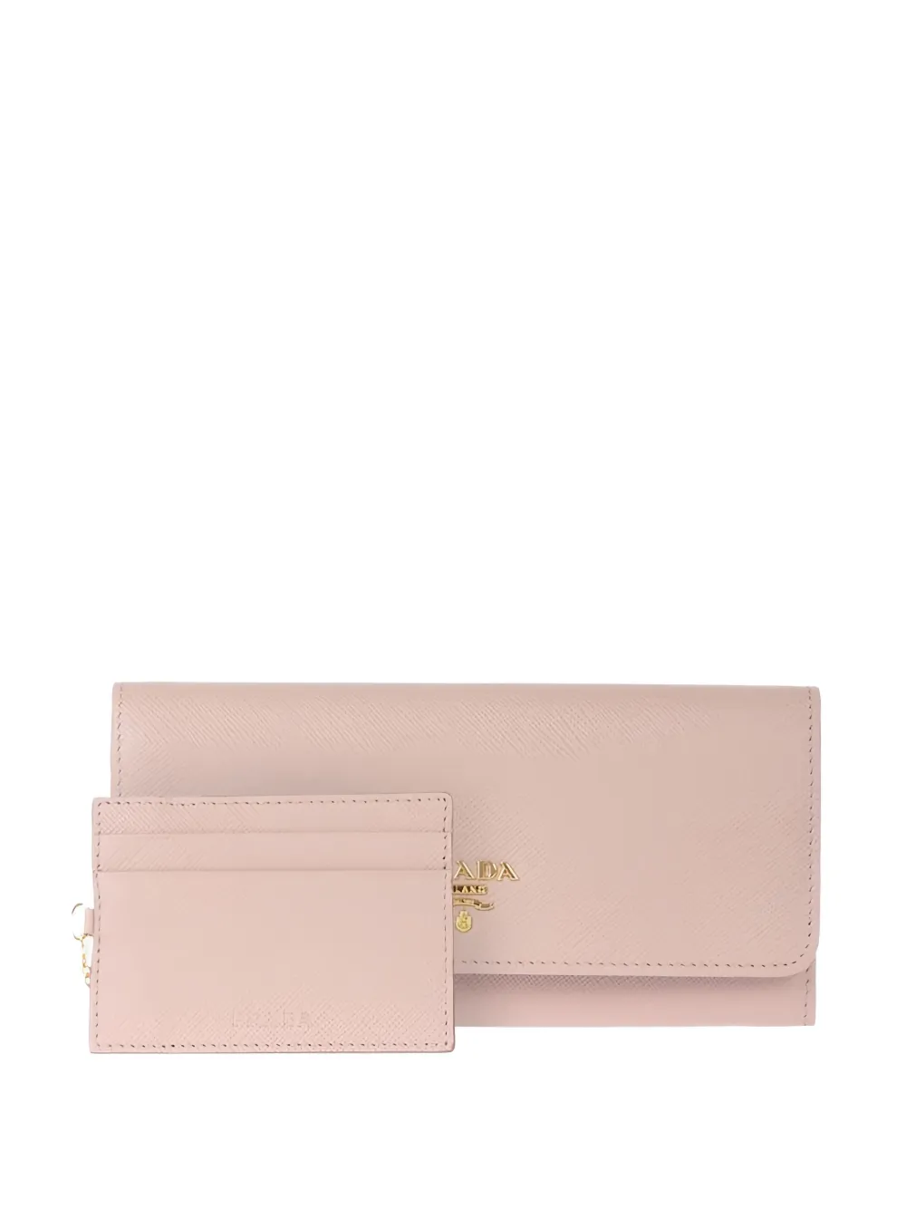 Prada Portemonnee met logoplakkaat Roze