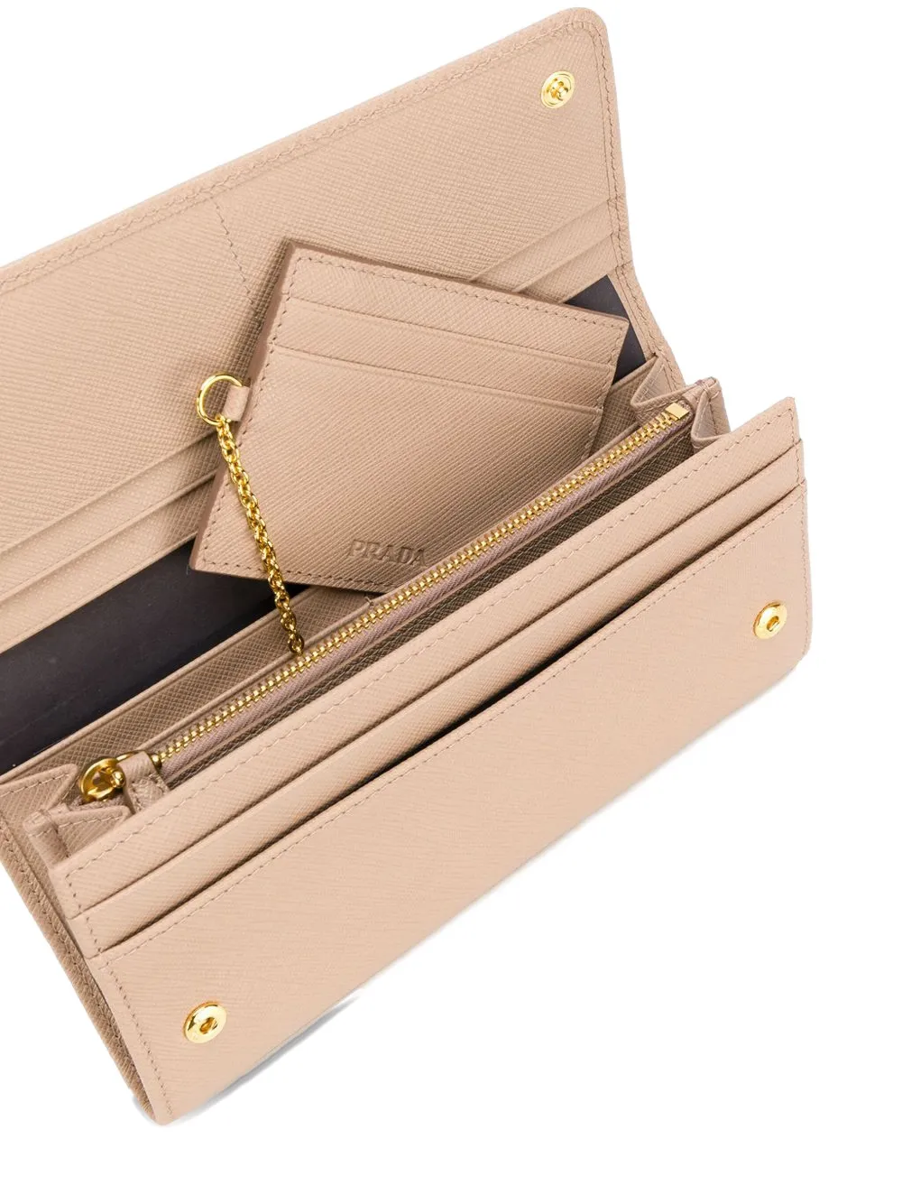 Prada Portemonnee met logoplakkaat Roze