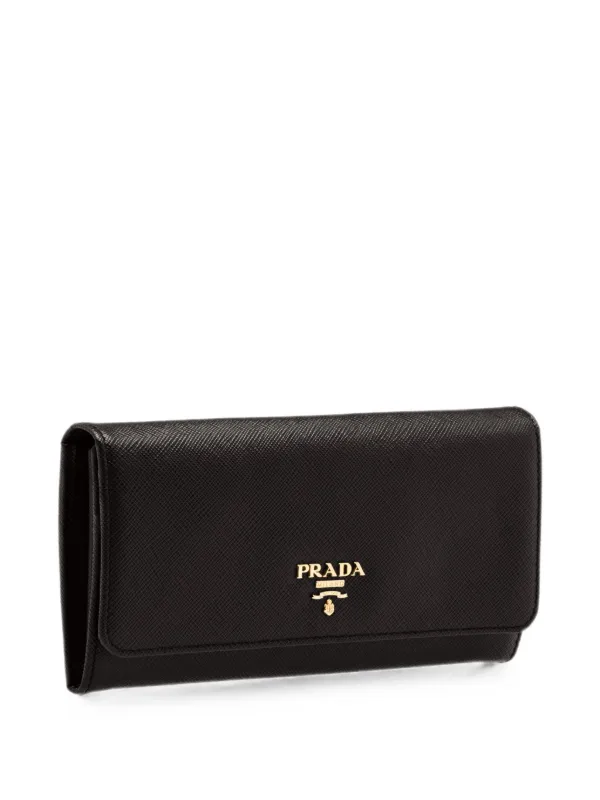 PRADA 長財布 サフィアーノレザー ブラック Prada サフィアーノレザー財布 L | ブラック | FARFETCH JP