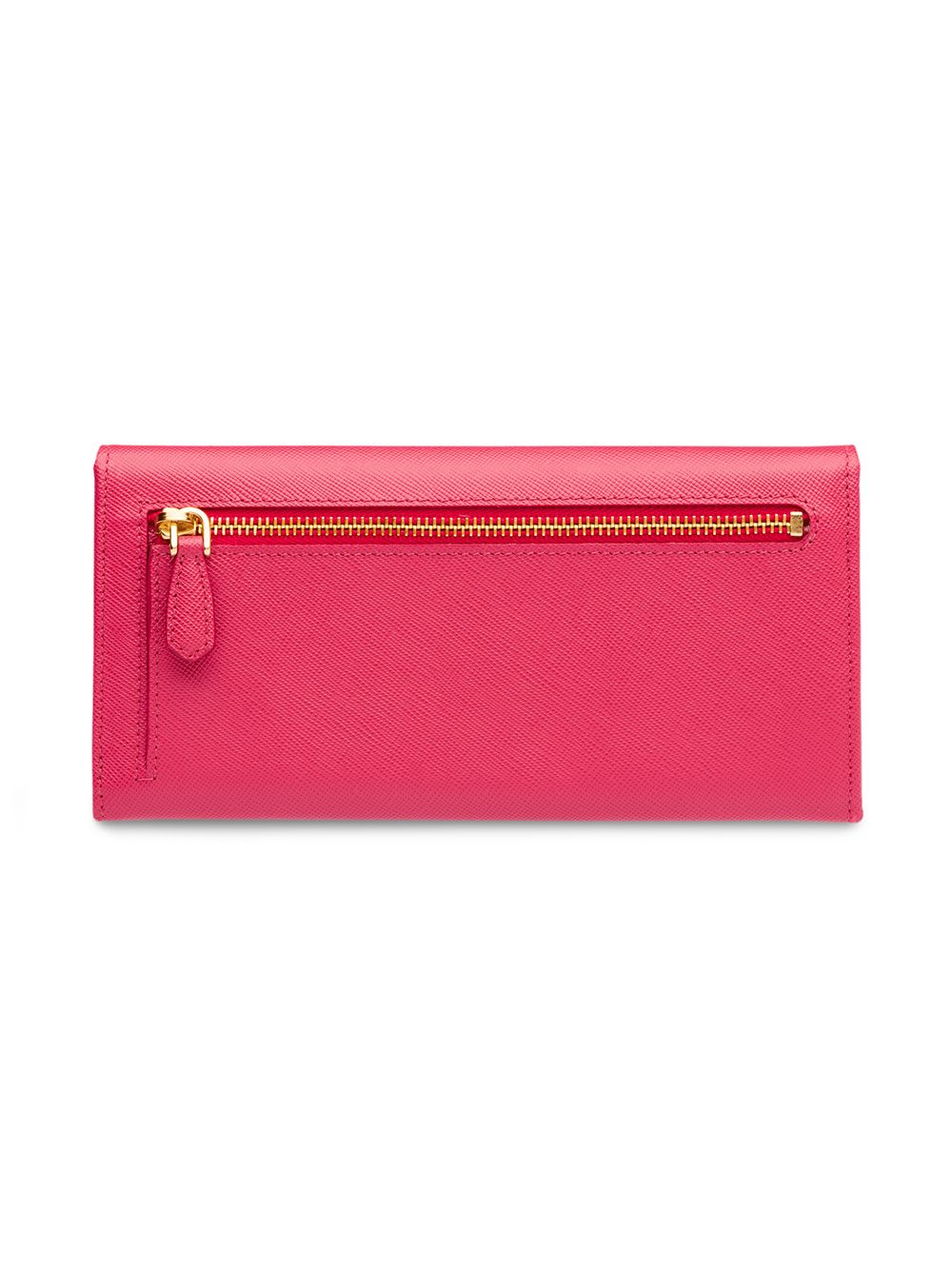 Prada logo-plaque continental wallet - Pink