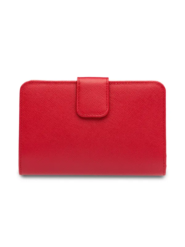 red leather wallet