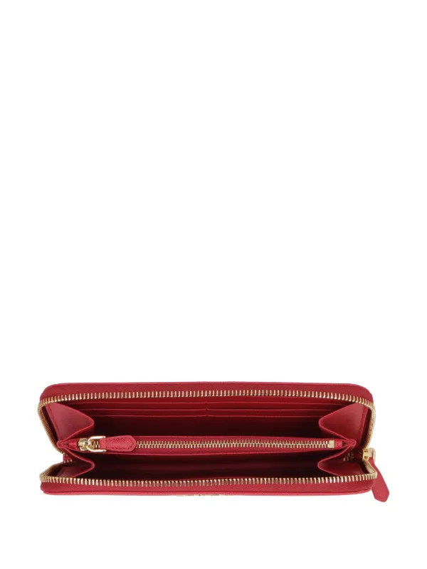 Prada Portafoglio Con Zip | Rosso | FARFETCH IT