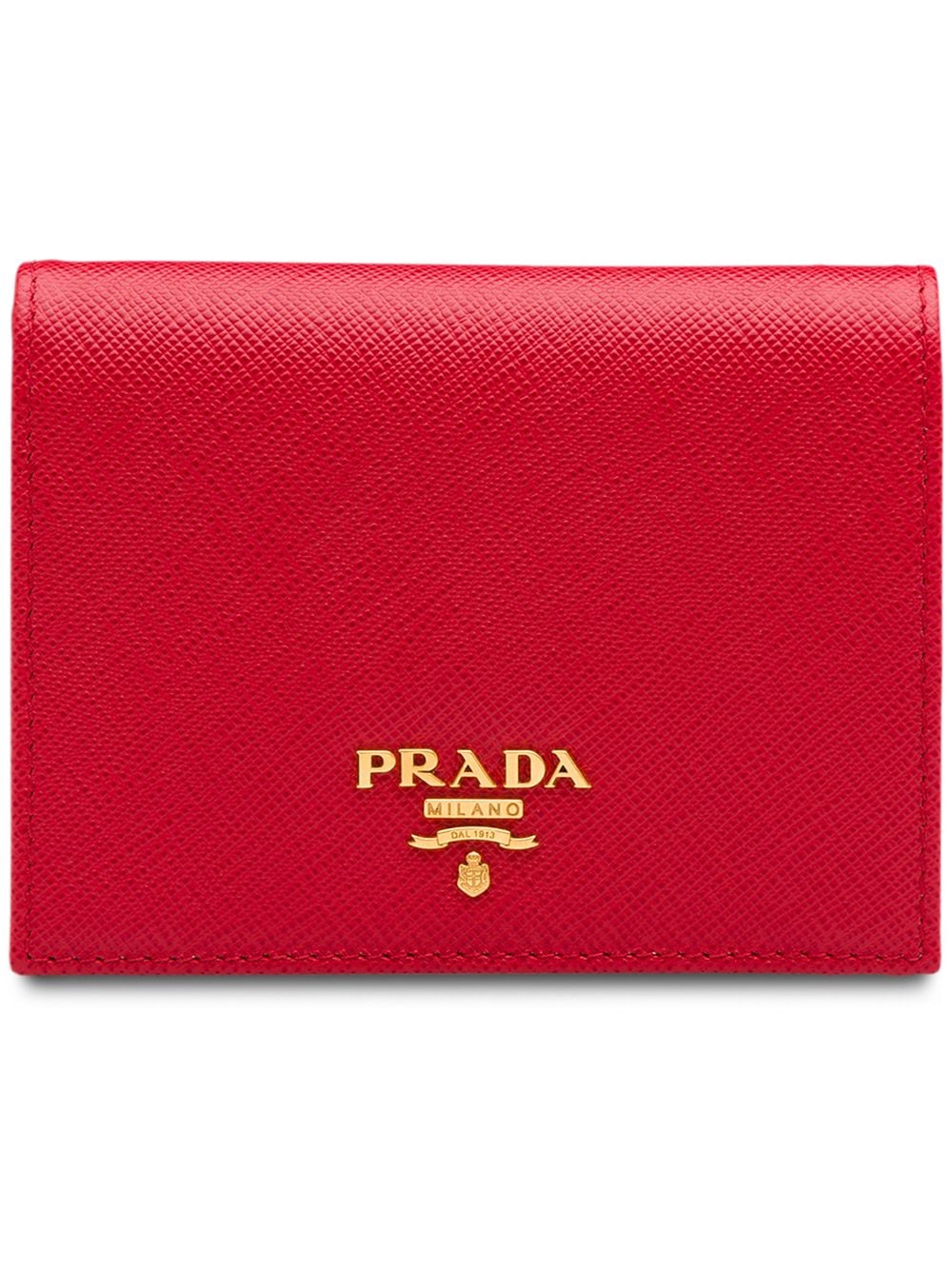 Prada - Women's Small Saffiano and Leather Wallet - Black