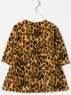 الصورة 2 من Mini Rodini leopard-print velour dress