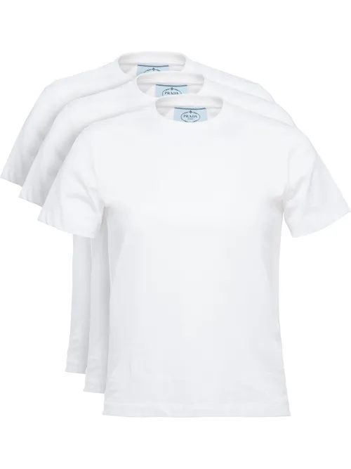 Lot de trois t-shirts à logo triangle - Prada - Modalova