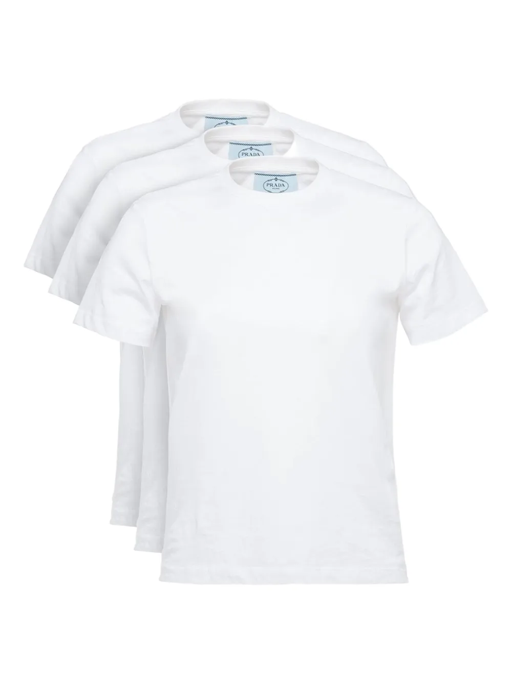 Prada triangle-logo T-shirt (pack of three) | White | Image 1
