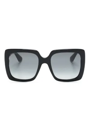 Gucci Eyewear Interlocking-G oversize-frame Sunglasses | Black