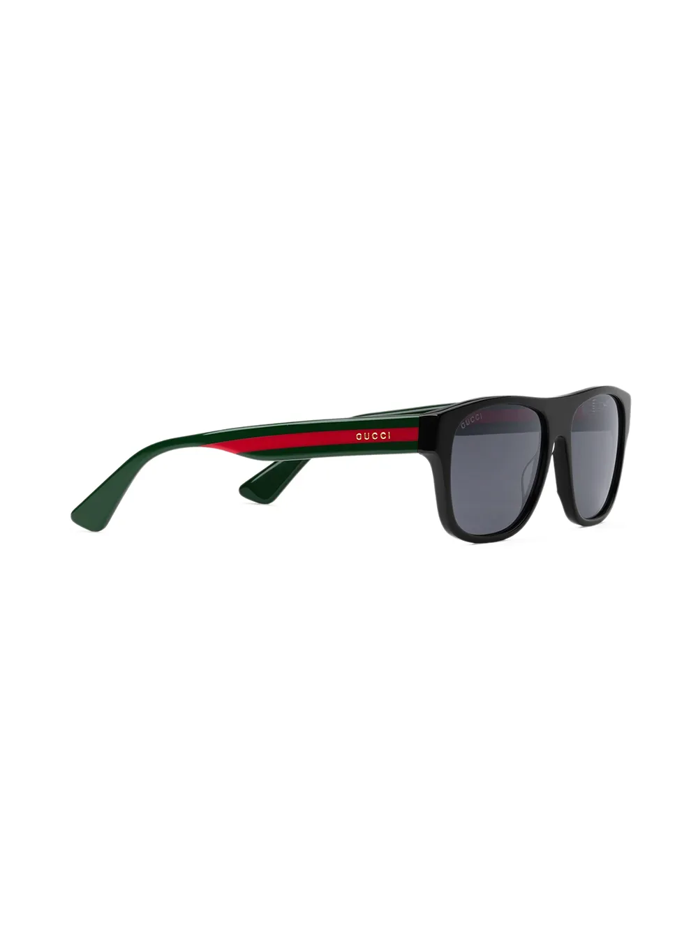 Gucci Eyewear Acetate zonnebril met rechthoekig montuur - Zwart