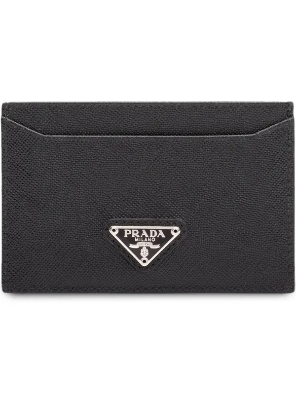 prada logo card holder