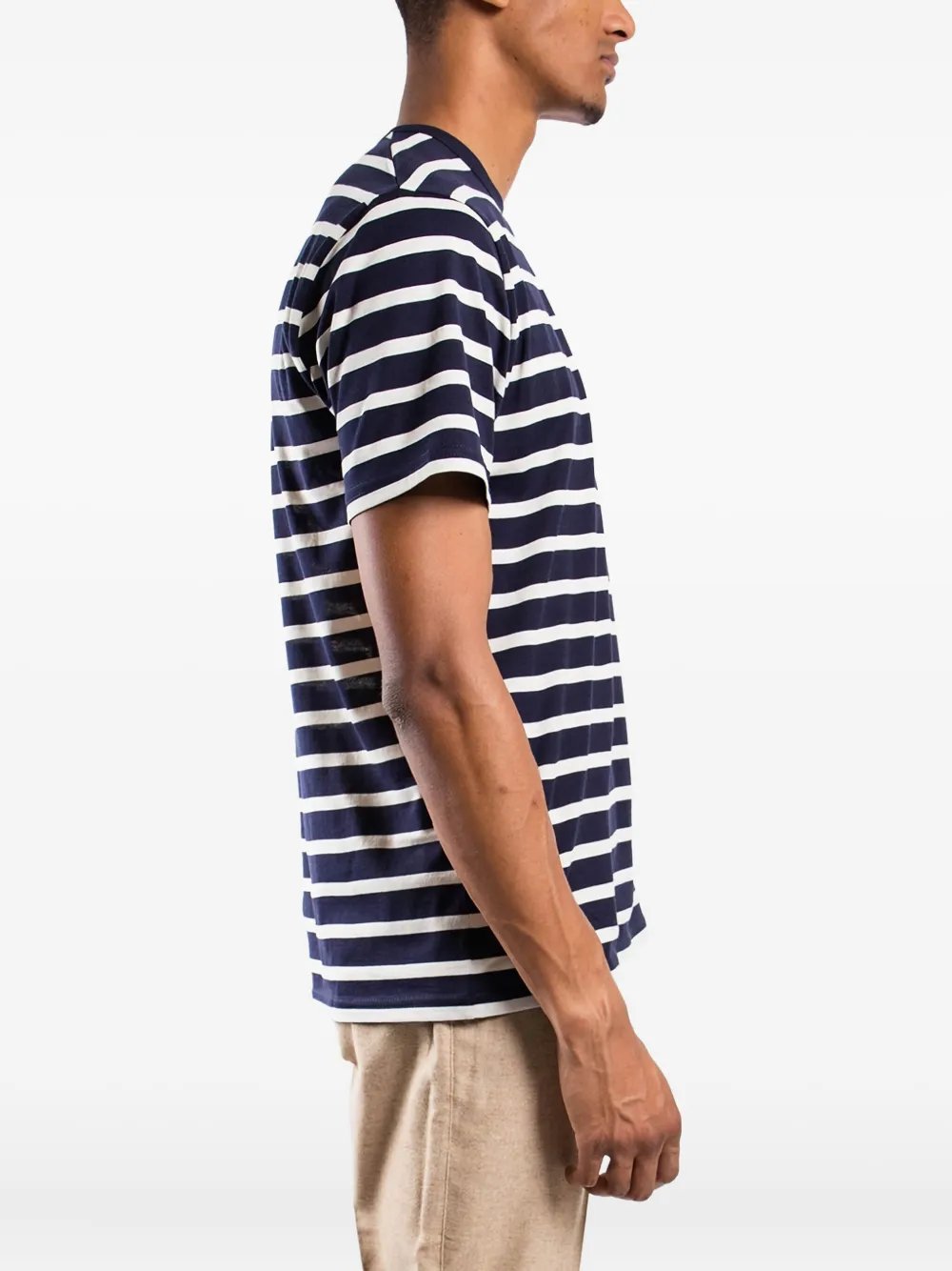 Sunspel gestreepte T-shirt Blauw