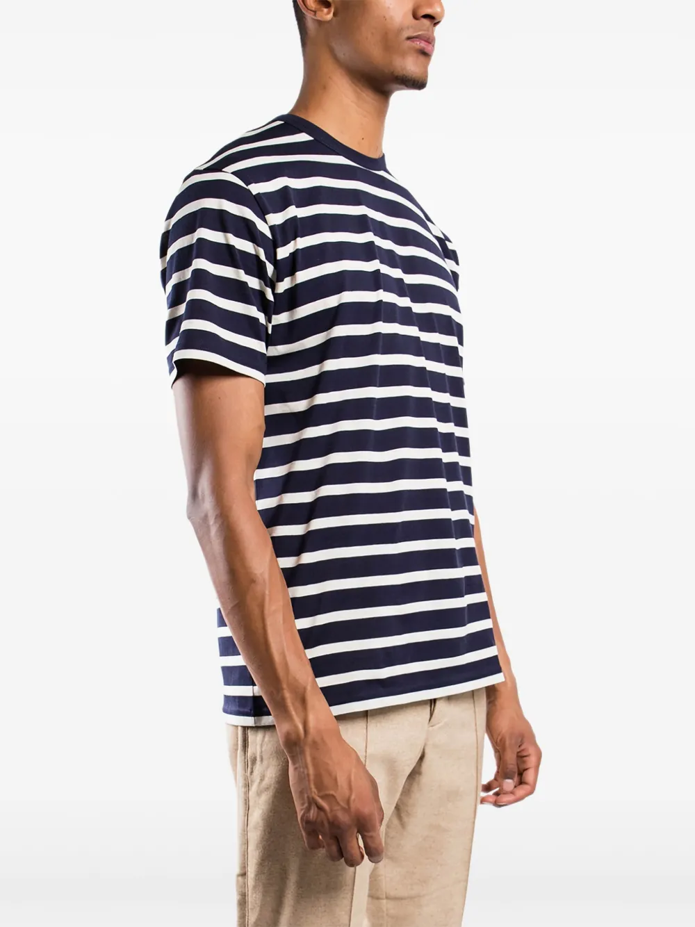 Sunspel gestreepte T-shirt Blauw