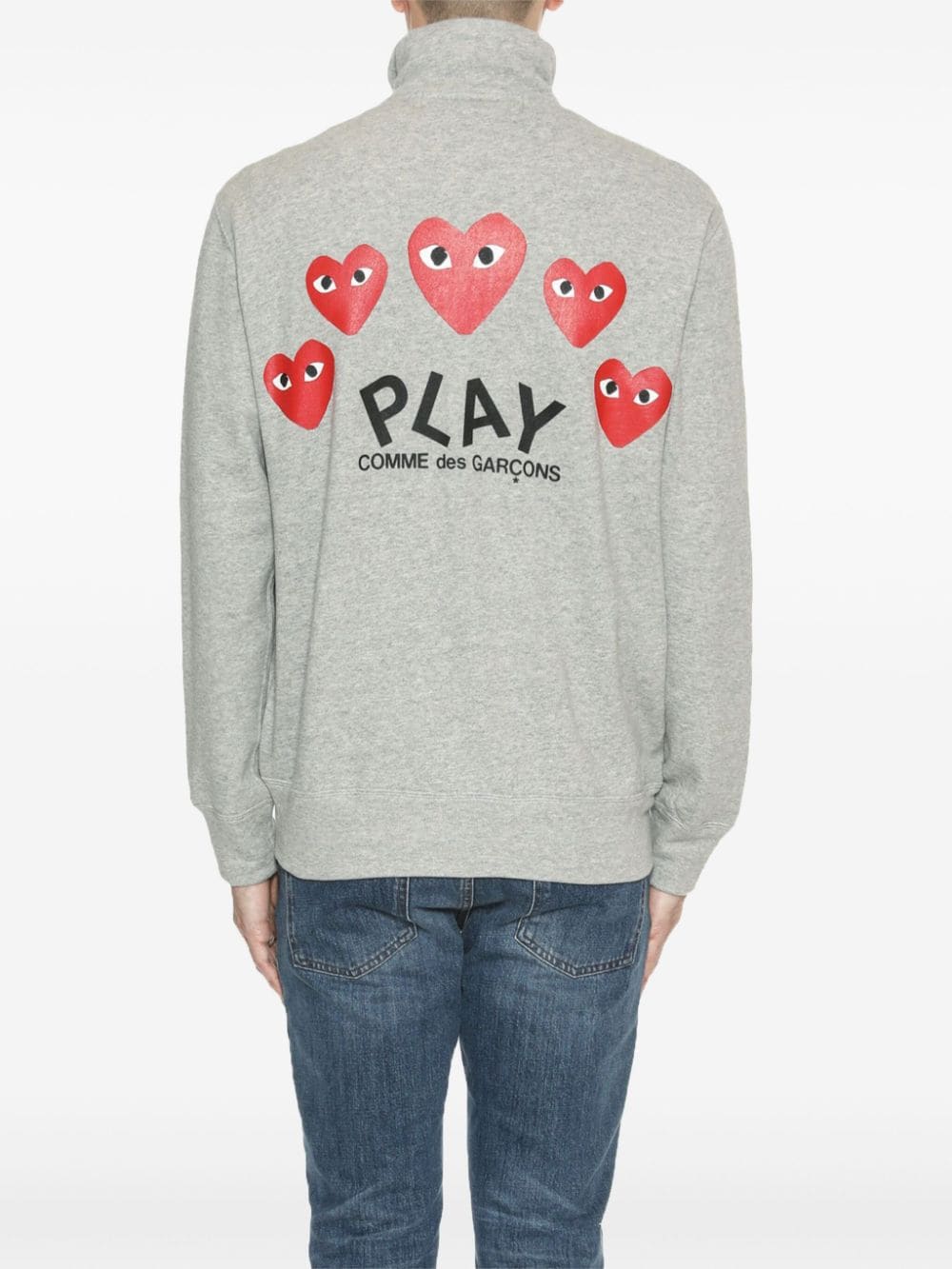 5 Heart-print cotton sweatshirt