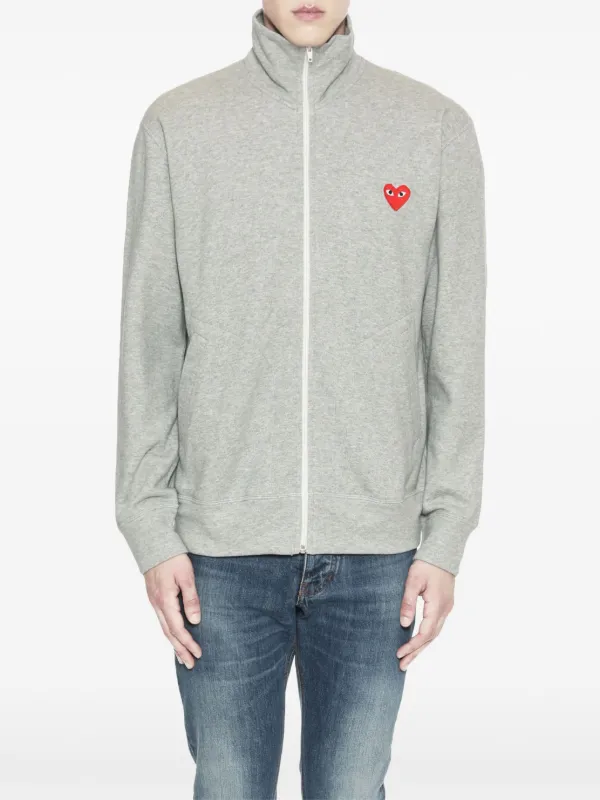 Comme Des Garçons Play 5 Heart-print Cotton Sweatshirt - Farfetch