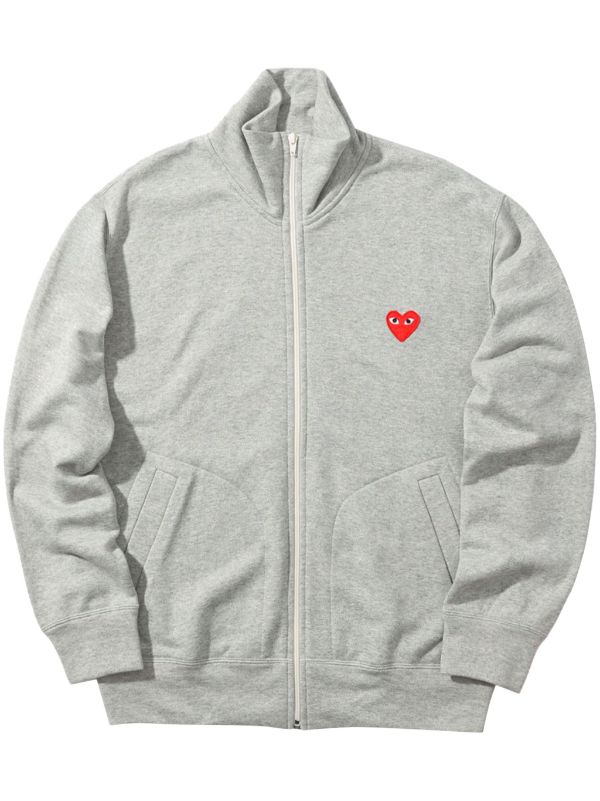 Comme Des Garçons Play 5 Heart-print Cotton Sweatshirt - Farfetch