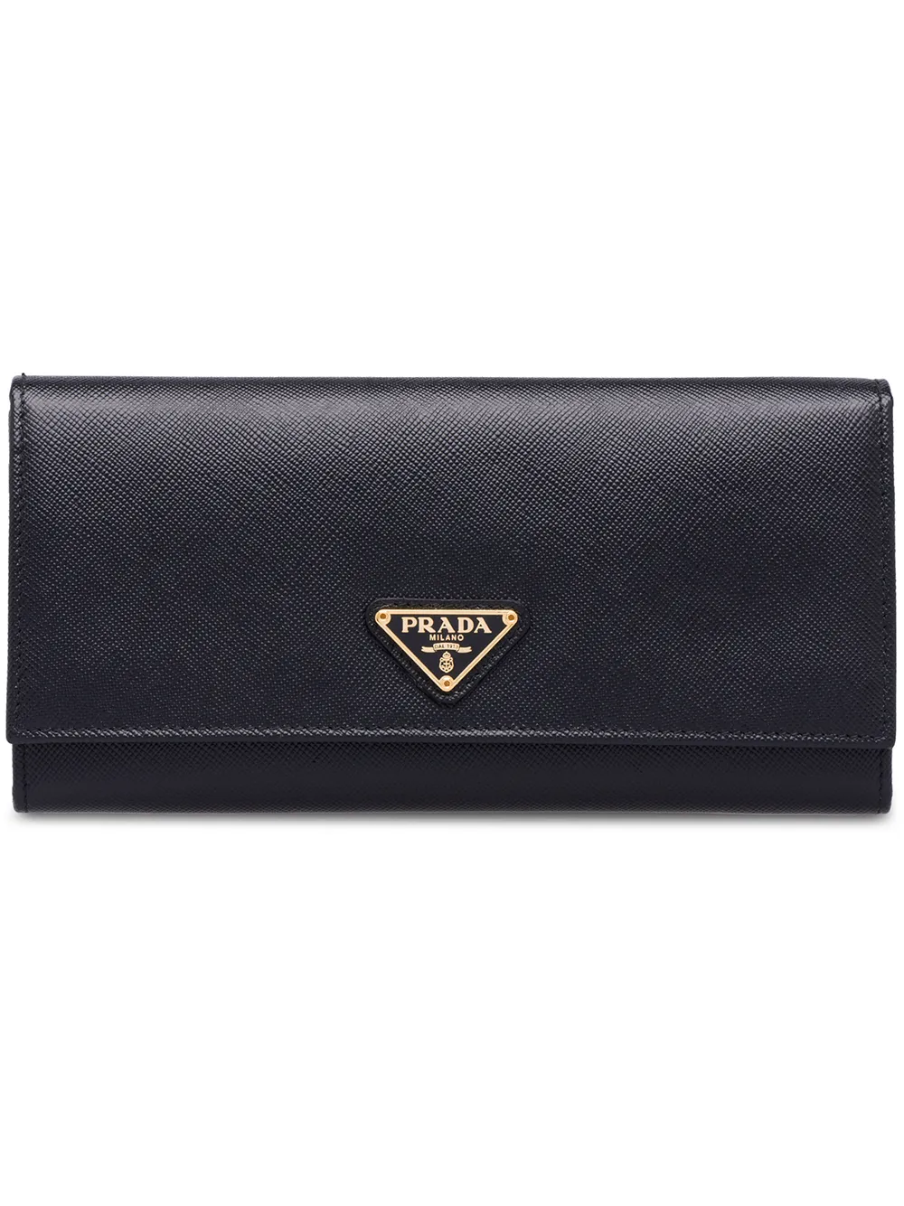 Prada Logo Plaque Zipped Wallet - ShopStyle