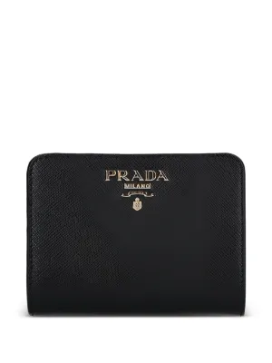 【大幅値下げ】PRADA エピレザー ブラック 二つ折り財布 Prada 二つ折り財布 通販 - FARFETCH