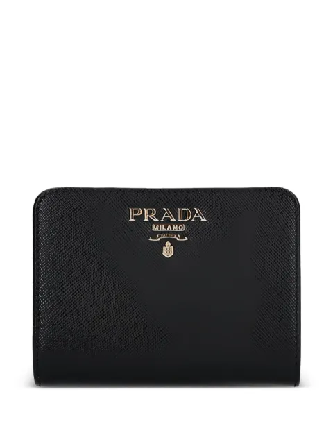 Prada logo zipped wallet