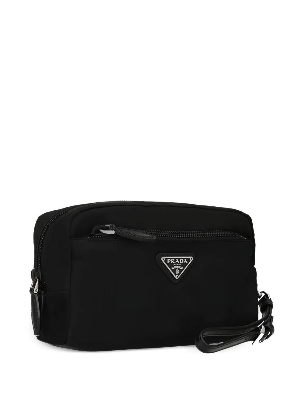 Prada Make-up tas met logo Zwart