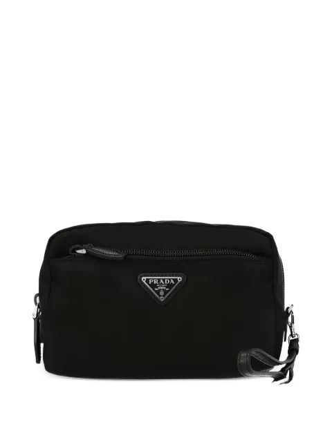 Prada triangle-logo makeup bag