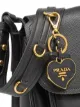 Prada Trick logo-plaque keychain