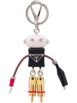 Prada Edward Saffiano Keychain - Farfetch