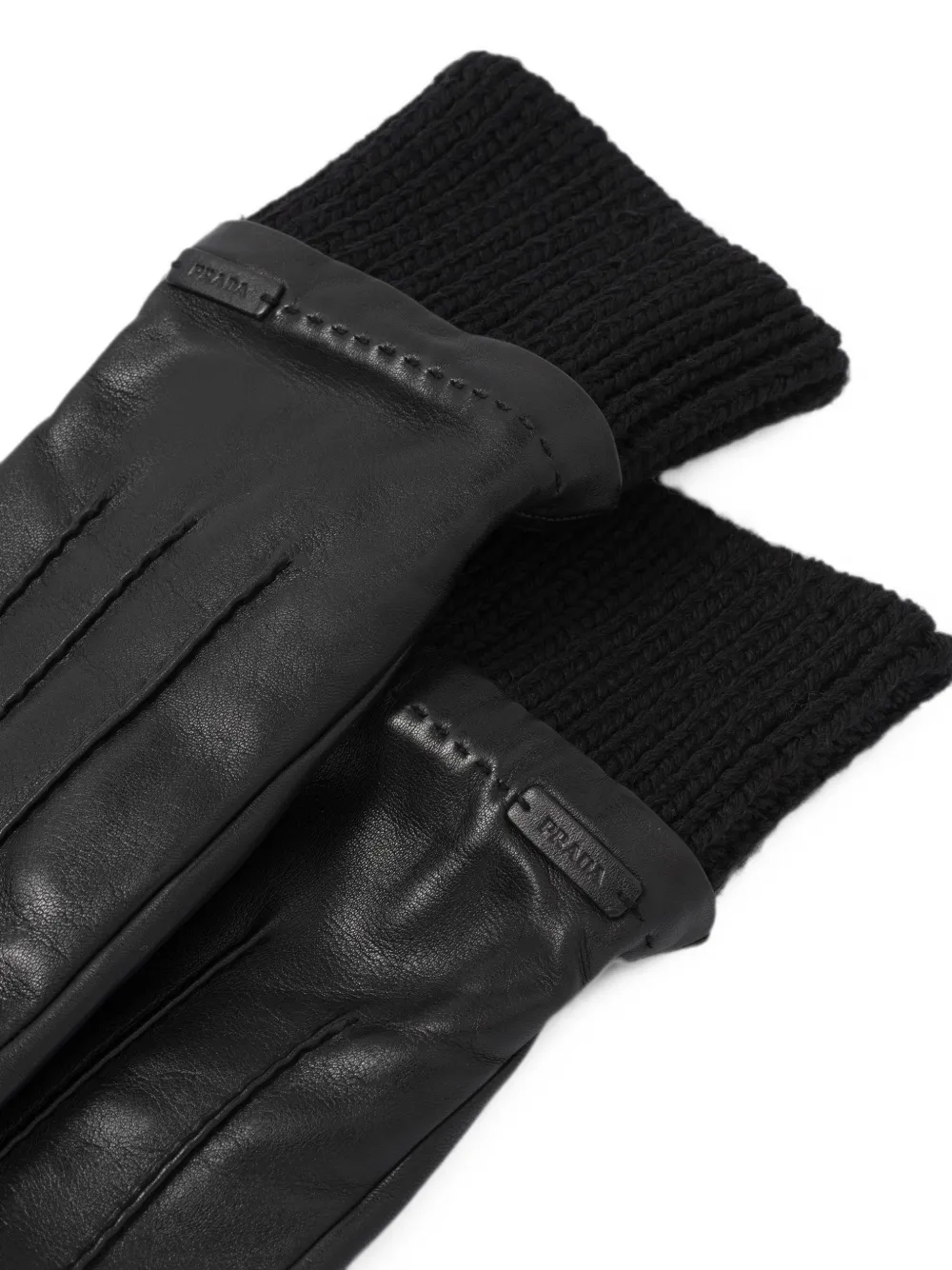 Prada Leren handschoenen Zwart