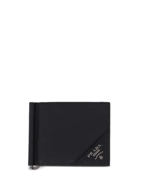 Prada logo plaque wallet