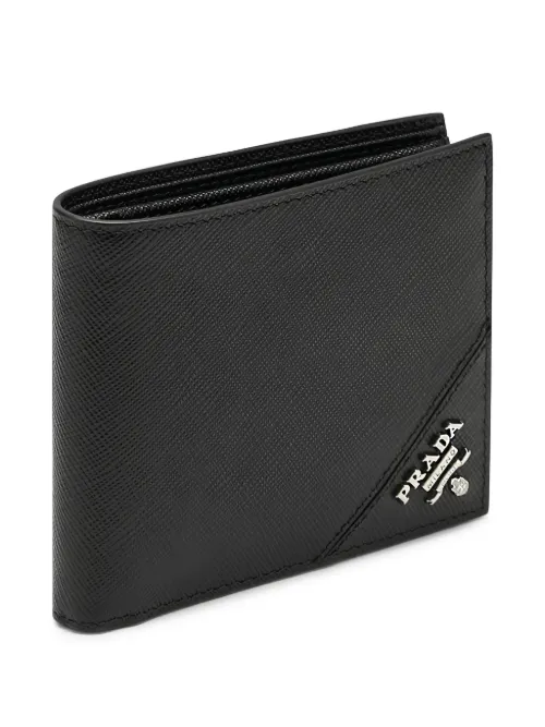 Portefeuille pliant à plaque logo - Prada - Modalova
