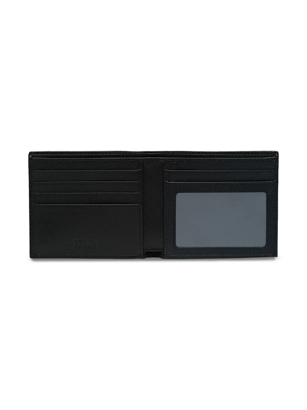 Shop Prada Leather Wallet In Black