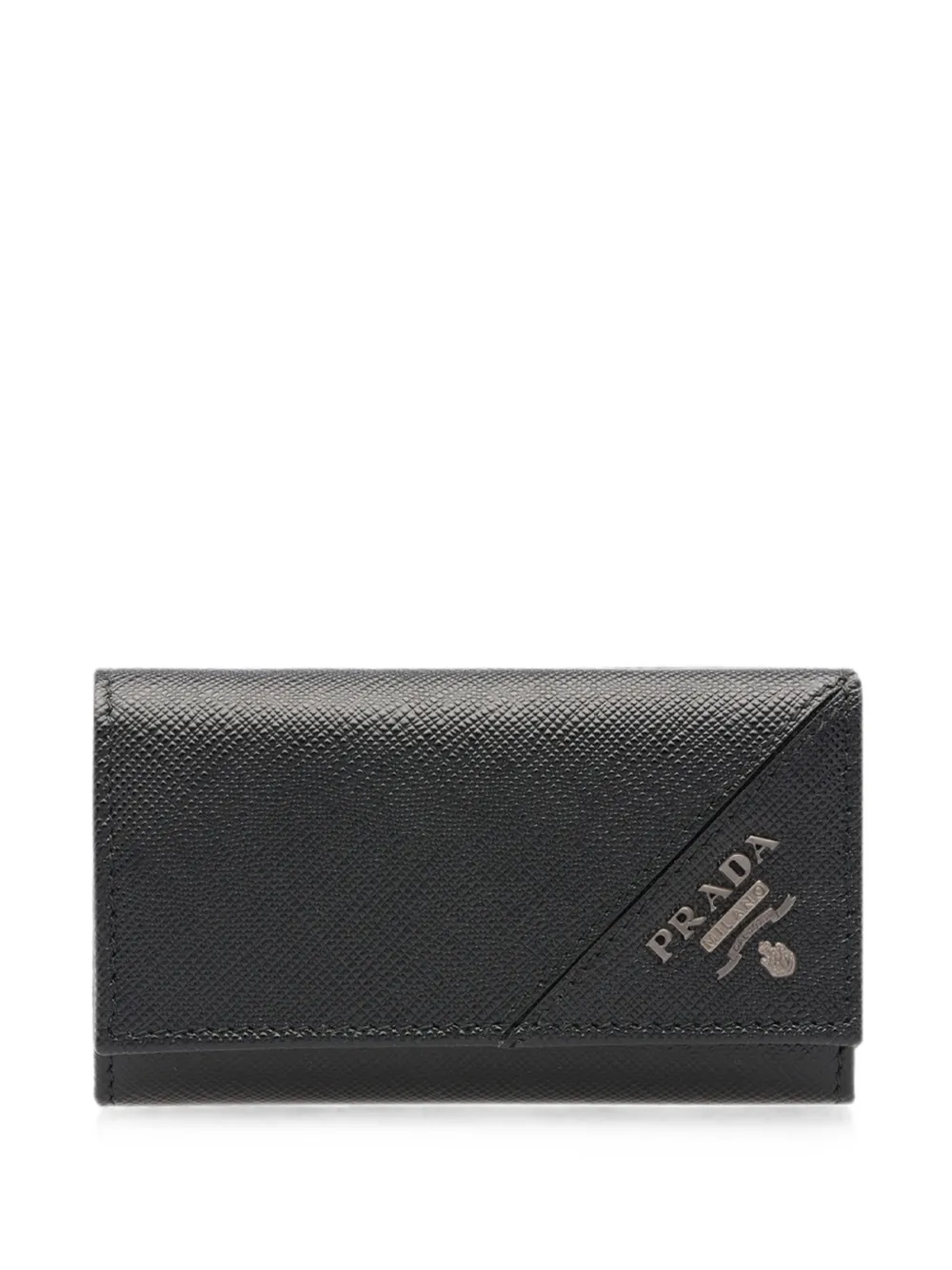 Prada logo keychain wallet | Black | Image 1