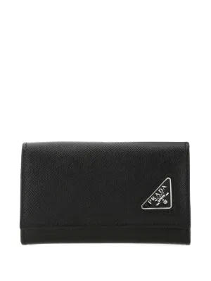 Prada triangle-logo zip-around Wallet | Black | FARFETCH HK