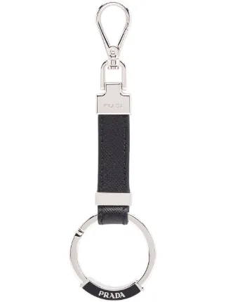 Prada Leather Keychain Farfetch