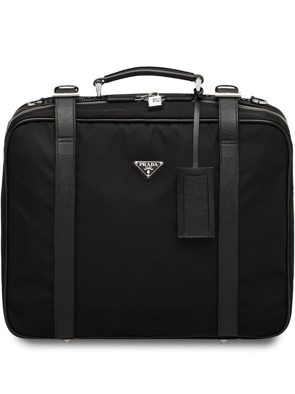 Prada Top Handle Holdall In Black