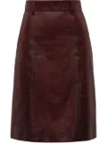 Prada matte nappa skirt - Red